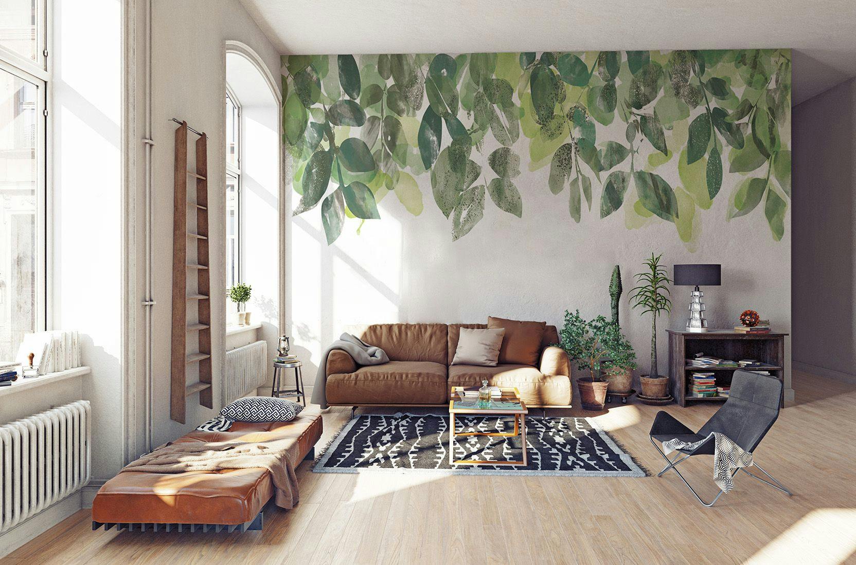 Fototapeta na ścianę z liśćmi, które rozjaśnią każdy pokój żywiołowym kolorem i ciekawym projektem.
